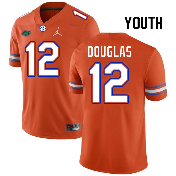 Youth #12 DJ Douglas Florida Gators College Football Jerseys Stitched-Orange